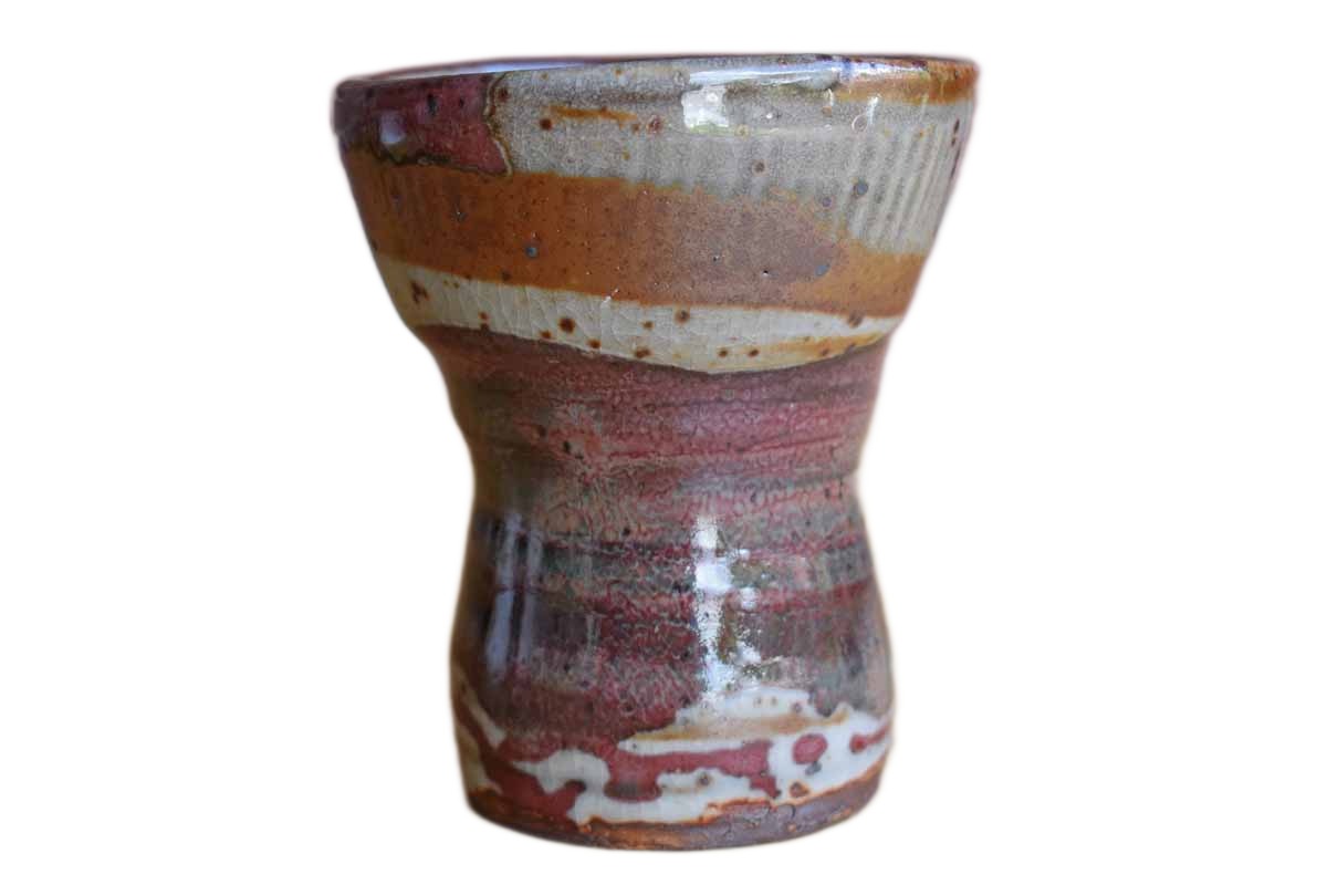 Beautiful Handmade Pencil Cup with Distinctive Glaze Patterns