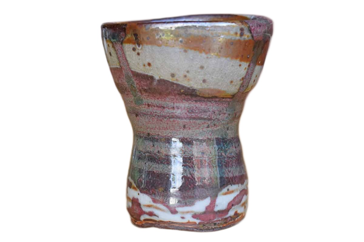 Beautiful Handmade Pencil Cup with Distinctive Glaze Patterns