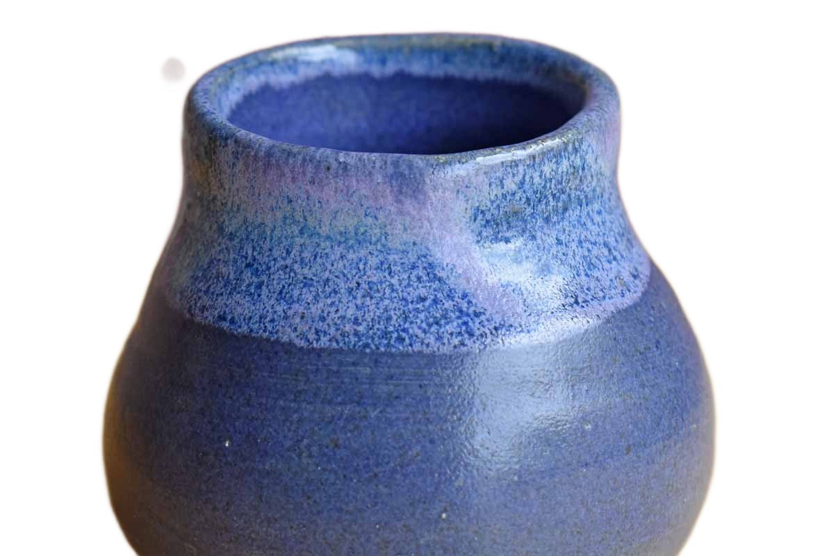 Heavy Purple Stoneware Pen/Pencil Cup