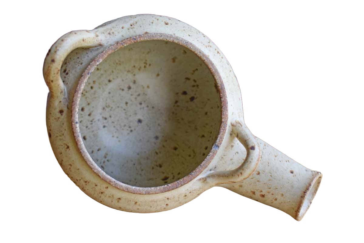 Old Stoneware Teapot Repurposed as a Planter or Pencil Pot