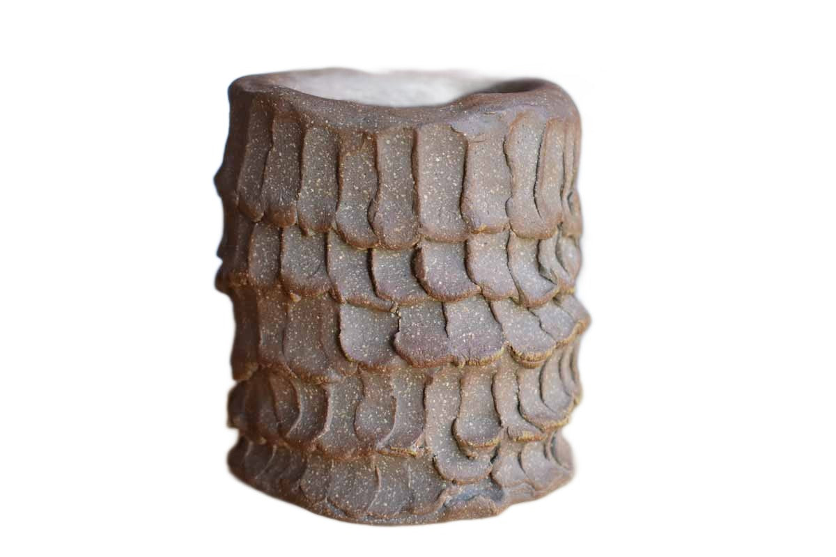 Set of Three Unique Stoneware Pencil and Pen Cups
