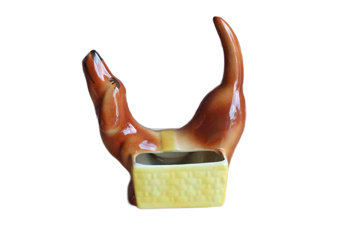 A.L. Hirsch Pottery Dachshund Dresser Caddy or Planter