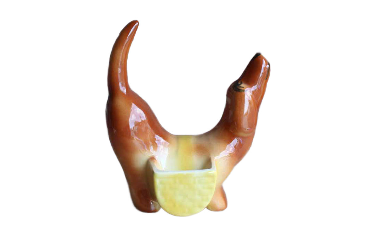 A.L. Hirsch Pottery Dachshund Dresser Caddy or Planter