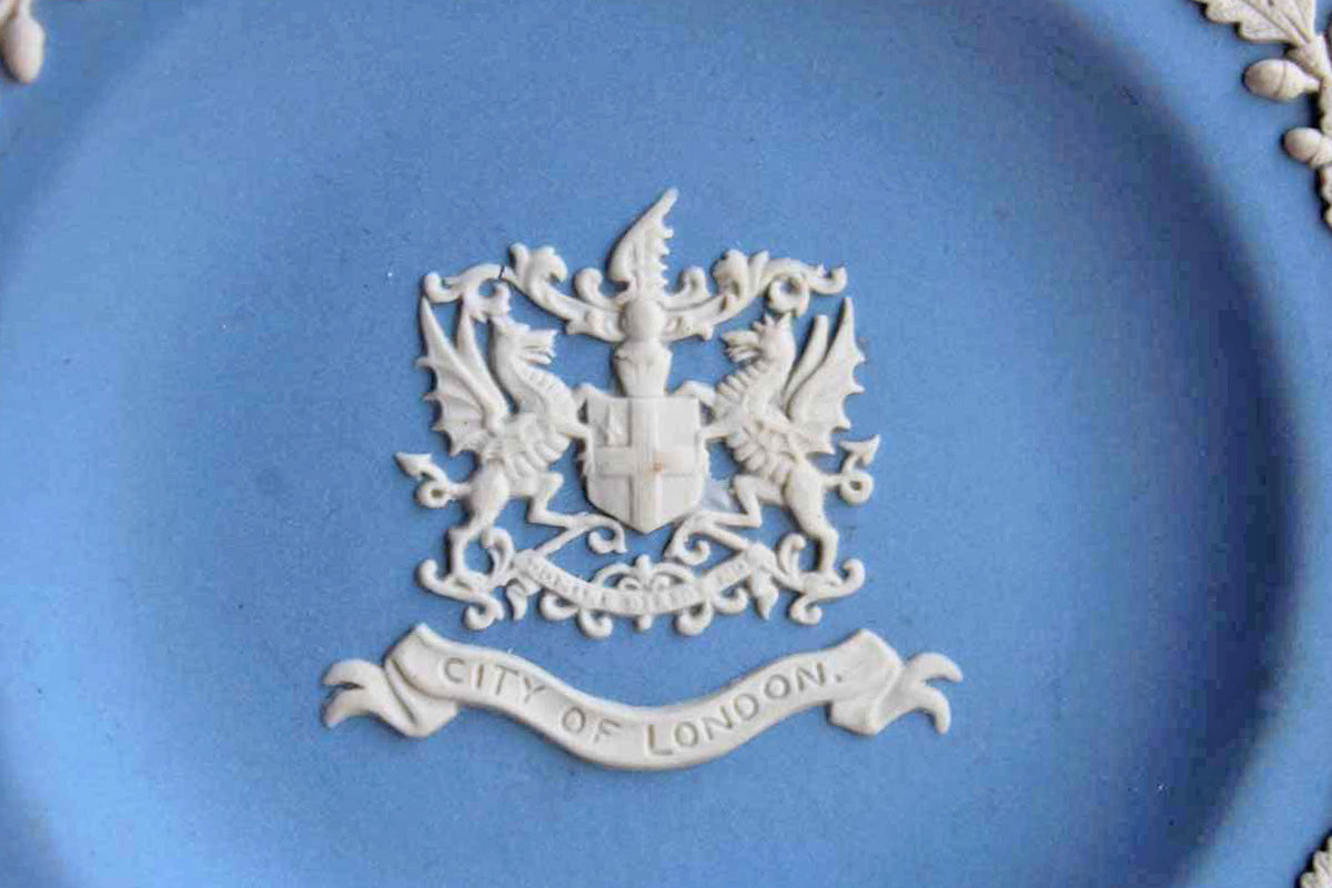 Wedgwood (England) Blue Jasperware "City of London" Patrician Tray