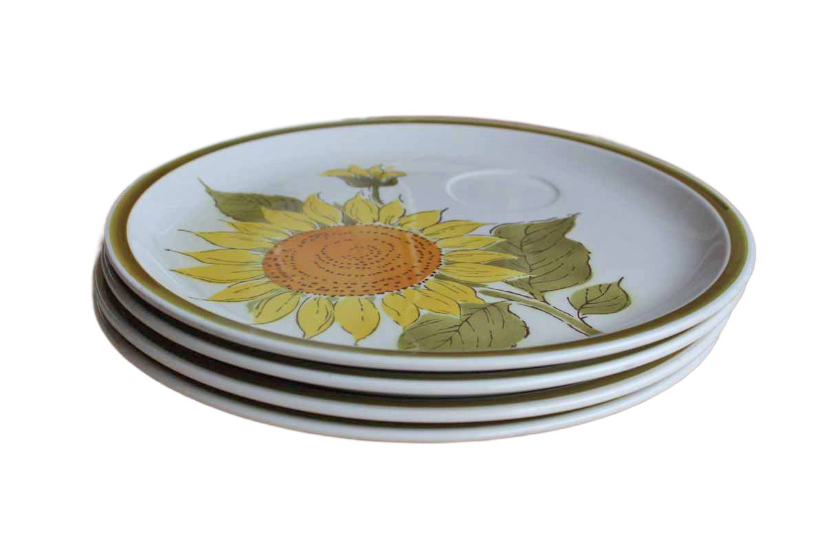 Jonas Roberts (Japan) Esperanto Sunshine Snack Plates, Set of 8