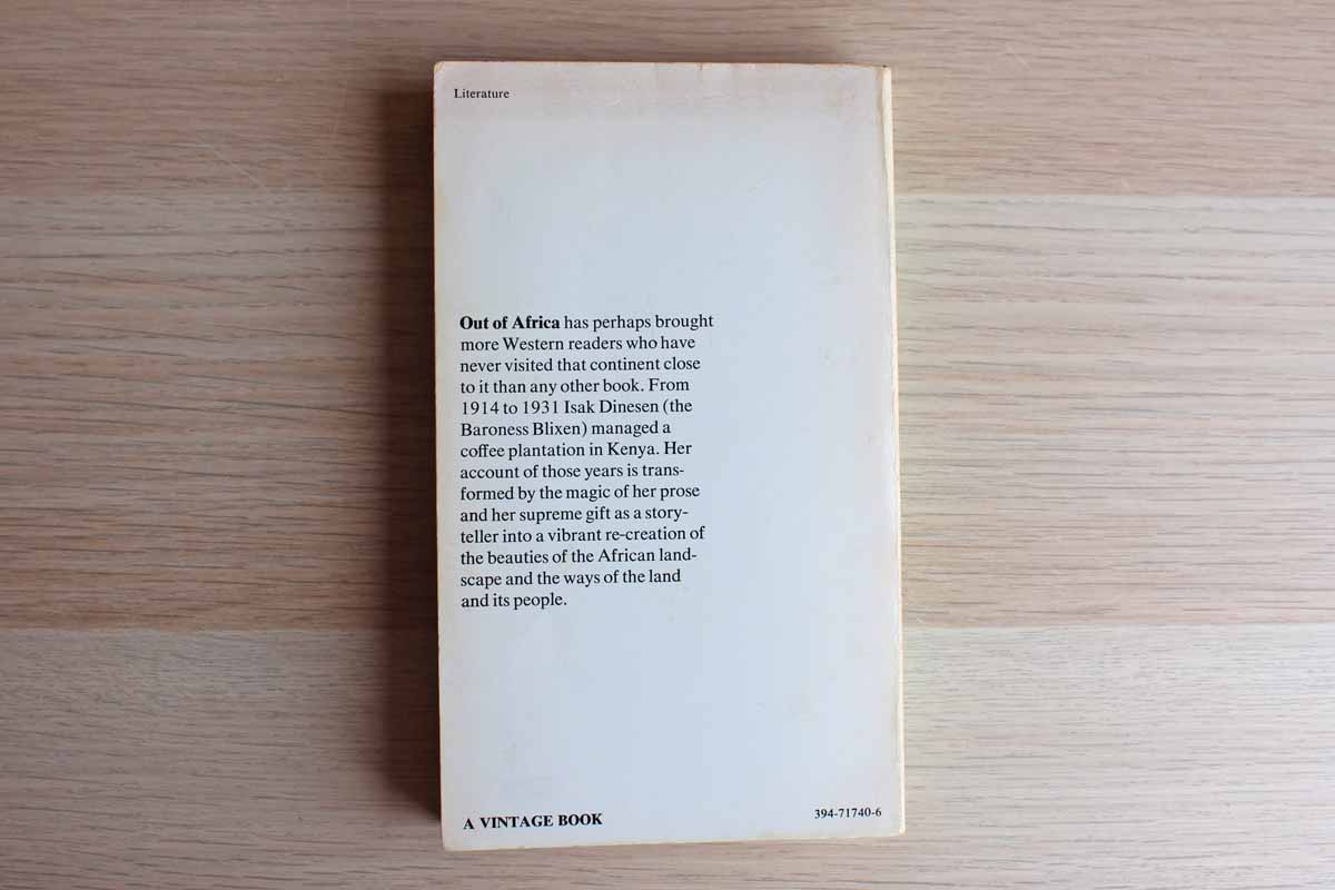 Out of Africa by Isak Dinesen