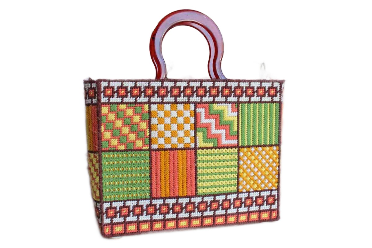 Plastic canvas online tote bag