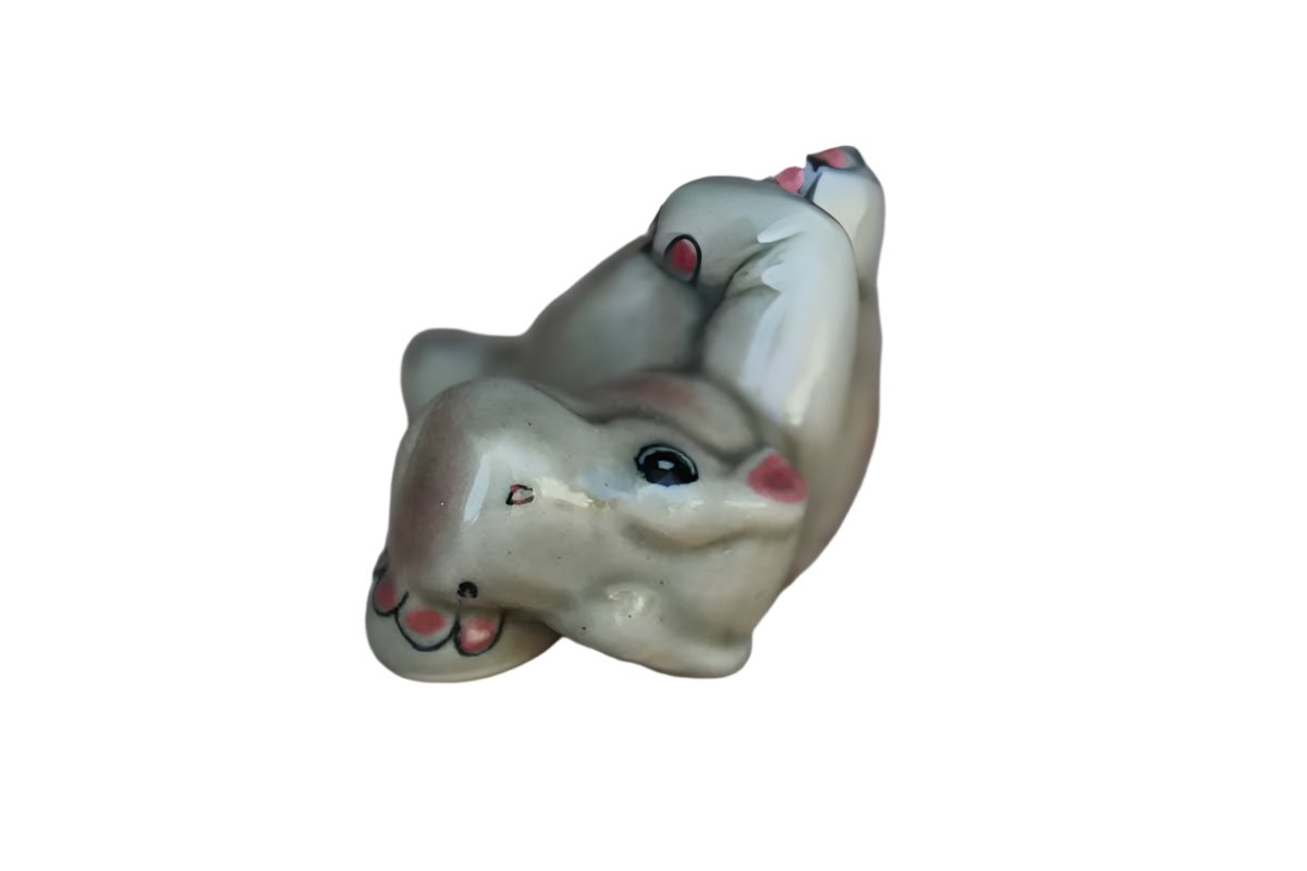 Lounging Ceramic Hippopotamus Figurine