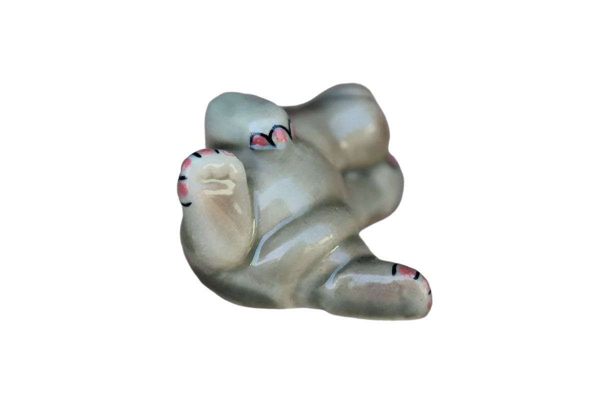 Lounging Ceramic Hippopotamus Figurine