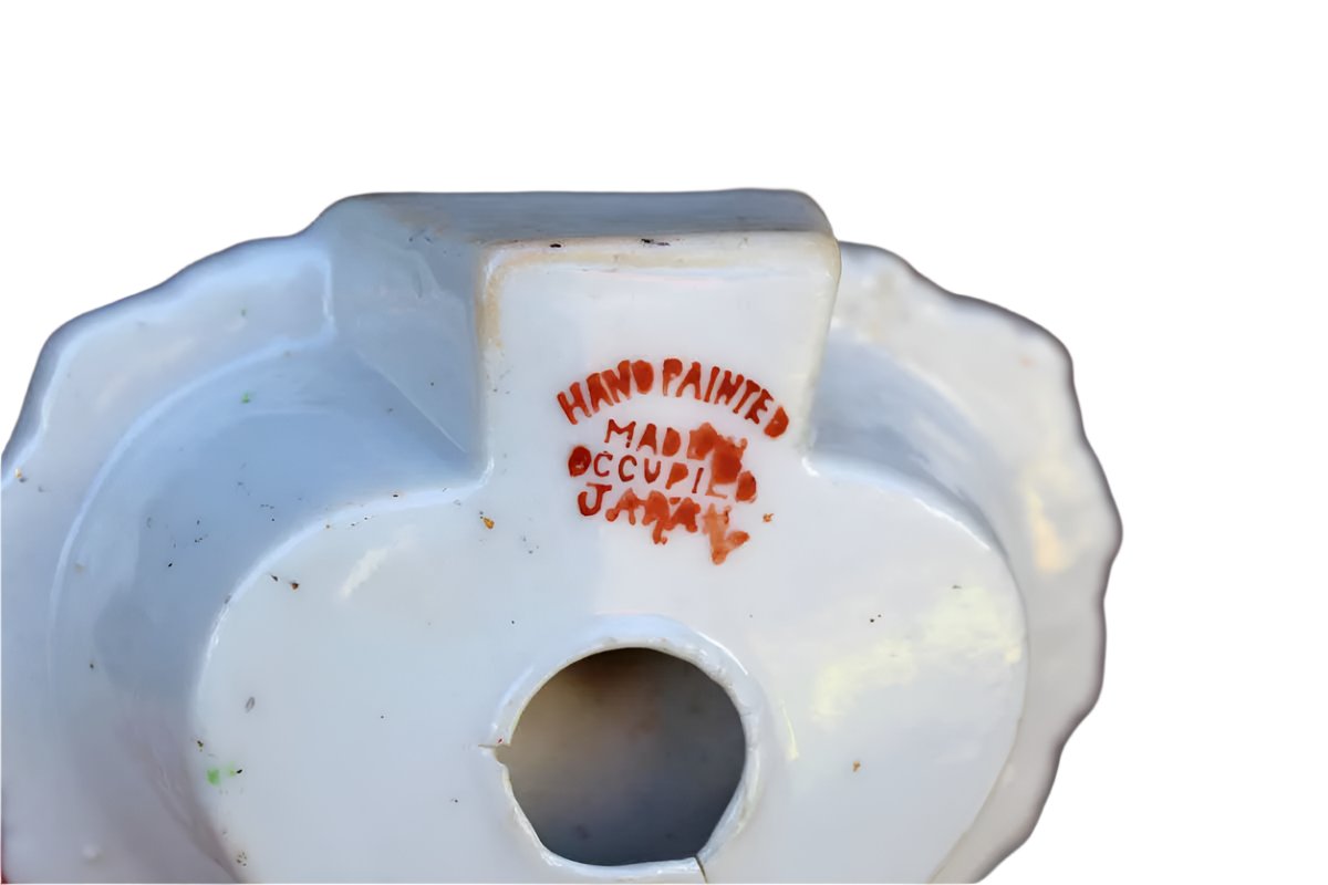 Heart Shaped Porcelain Trinket Dish, Made in Occupied Japan