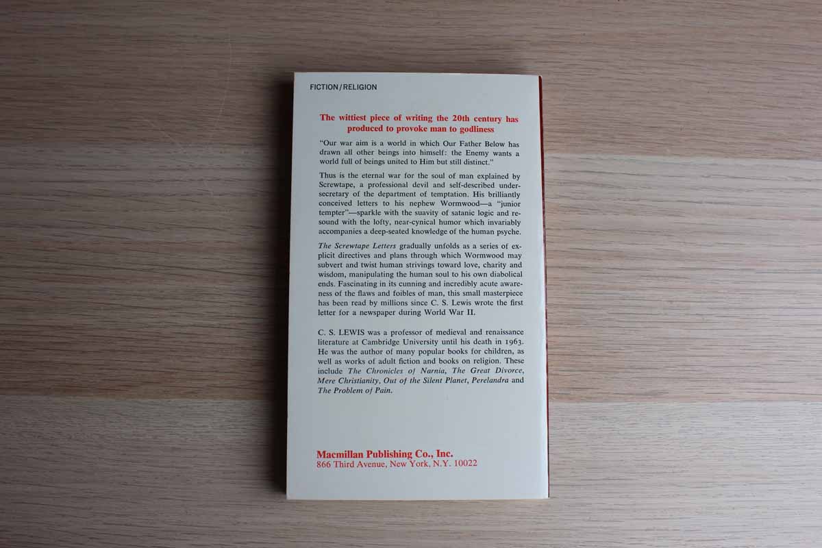 The Screwtape Letters by C.S. Lewis