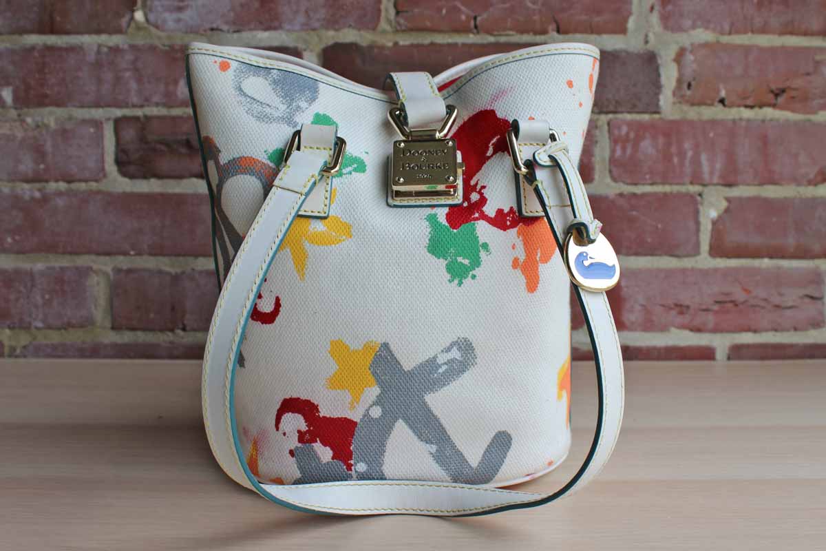 Dooney & Bourke (Connecticut, USA) Paint Splatter Graffiti Bucket Bag – The  Standing Rabbit