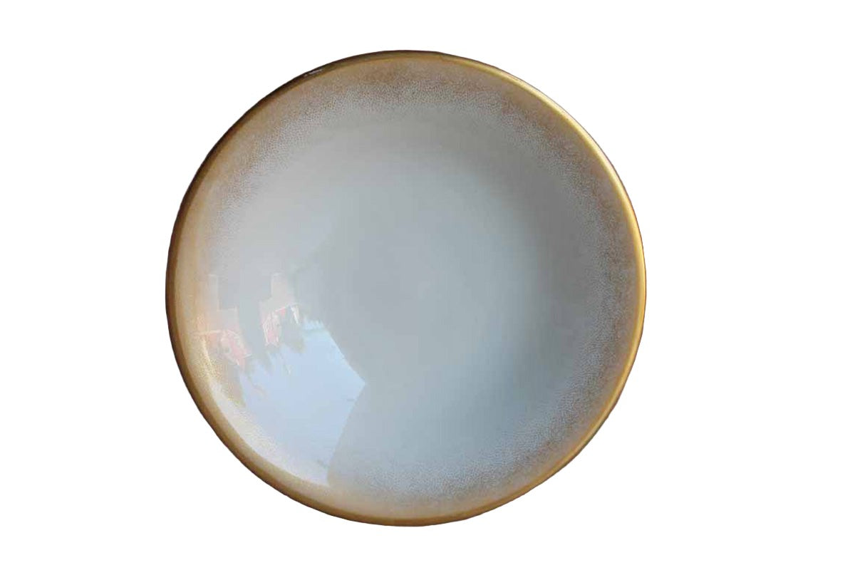 Rosenthal (Germany) Round Pedestal Dish with Gold Speckled Rim