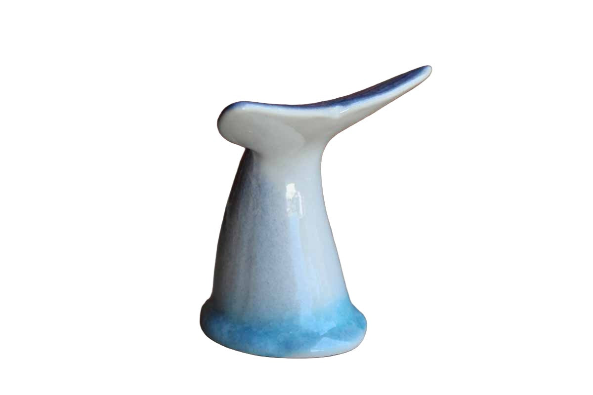 Ceramic Whale Tail Coin Bank