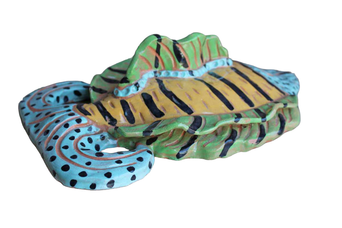Colorful Fish Hangable Ceramic Wall Art