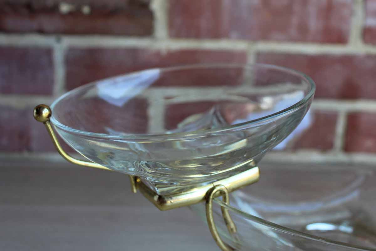 Hazel Atlas Glass Company (West Virginia, USA) Clear Glass Simplicity Chip n' Dip Set