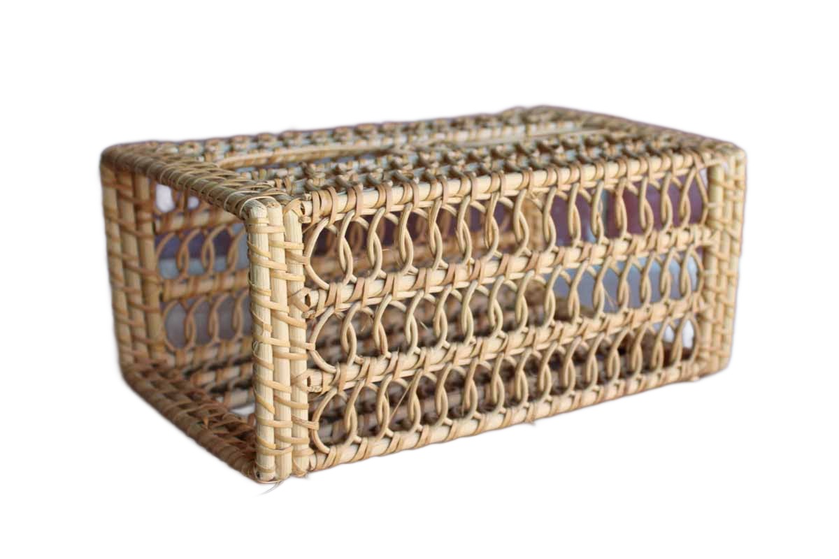 Hand-Weaved Reed Tissue Paper Storage Box