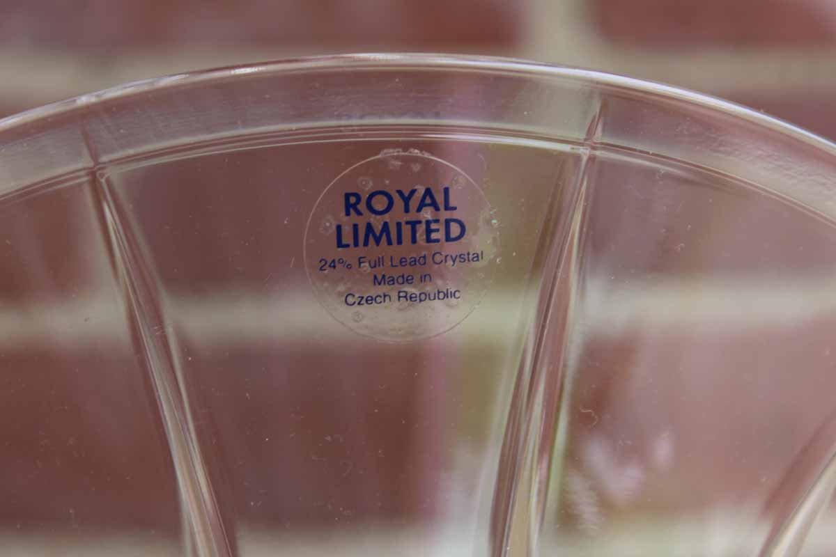Royal Limited (Czech Republic) 24% Lead Crystal Pedestal Bowl with Flared Rim