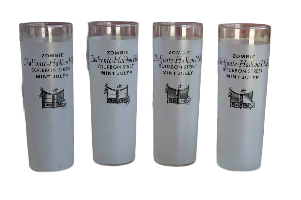 Chalfonte-Haddon Halls Bourbon Street Mint Julep Zombie Glasses, Set of 4