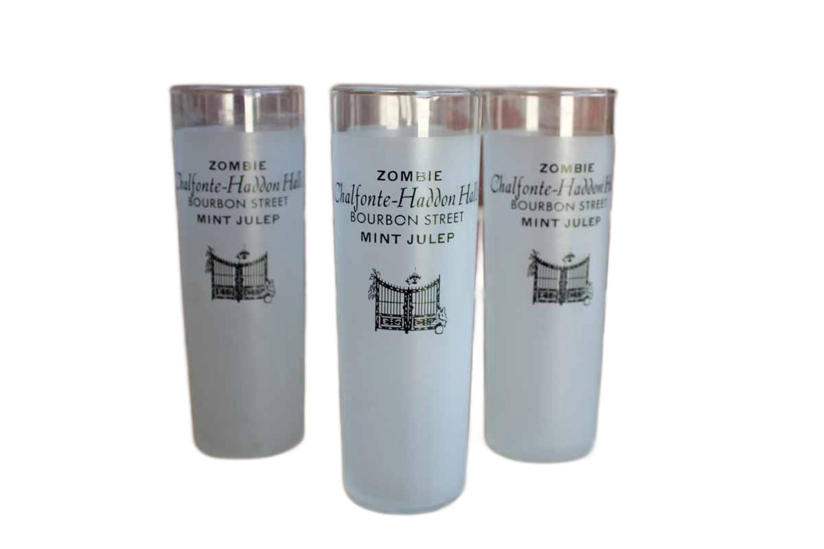 Chalfonte-Haddon Halls Bourbon Street Mint Julep Zombie Glasses, Set of 4