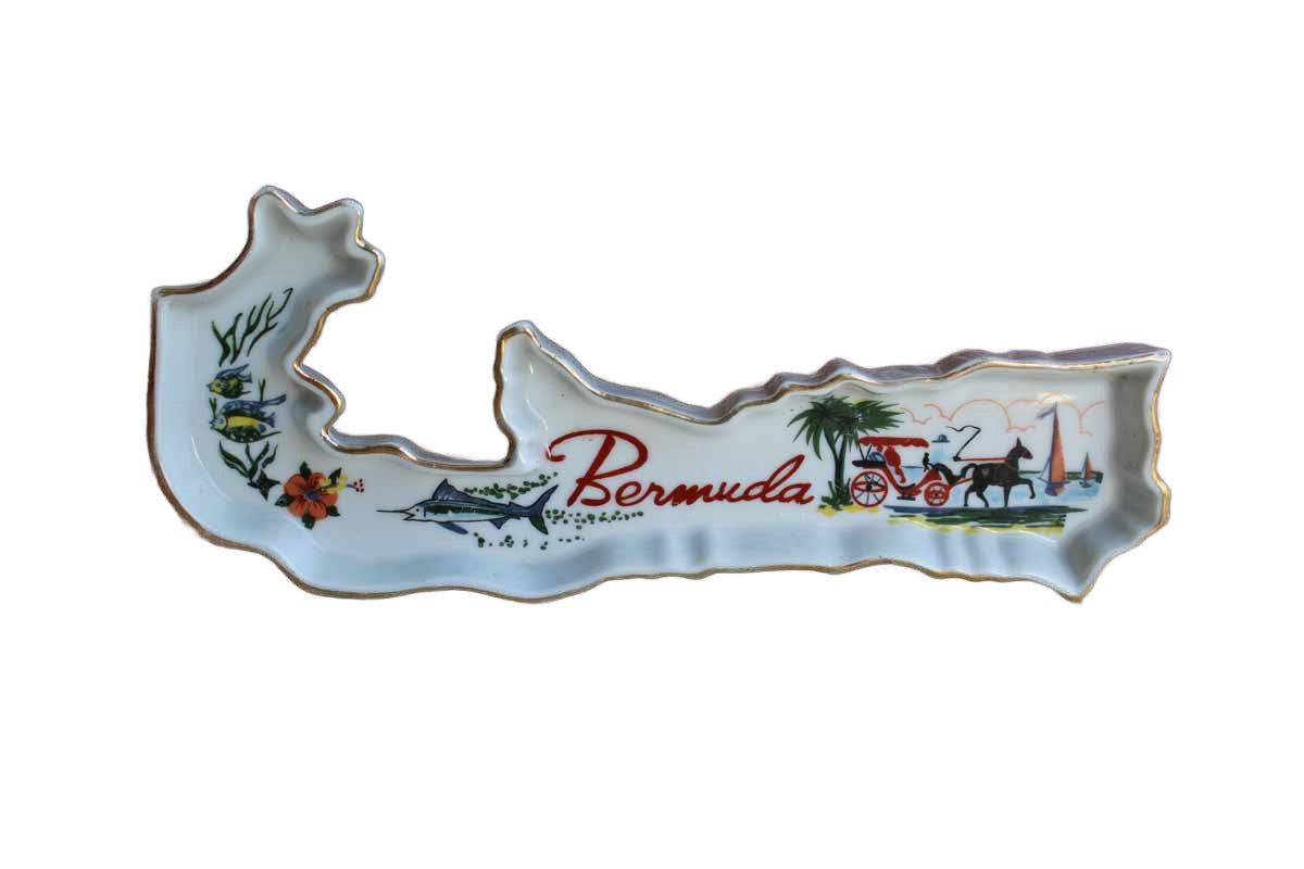Porcelain Bermuda Souvenir Trinket or Candy Dish