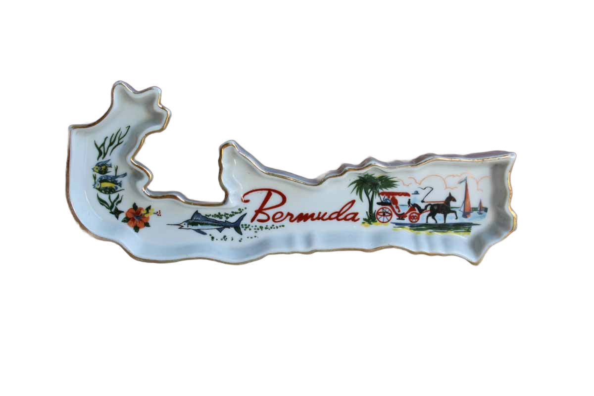 Porcelain Bermuda Souvenir Trinket or Candy Dish
