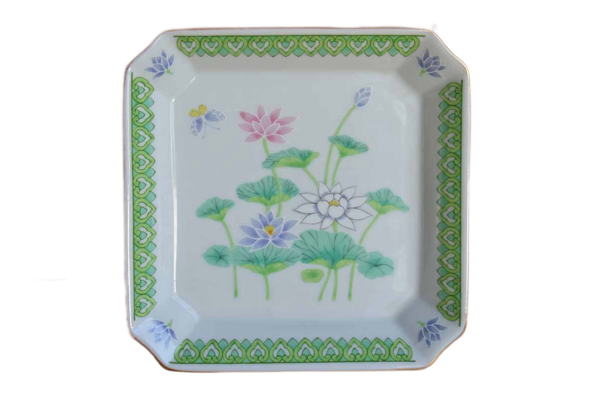 Otagiri (Japan) Ceramic Lotus Garden Trinket Dish