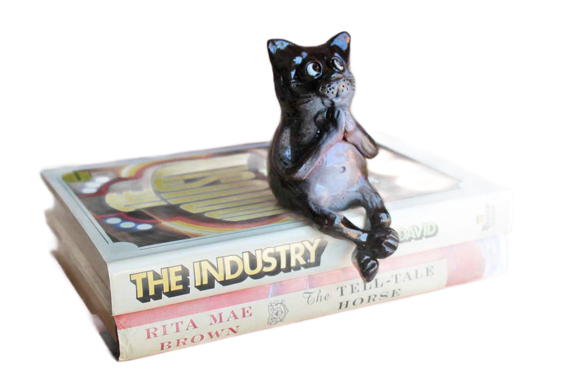 Ceramic Sitting Cat Figurine