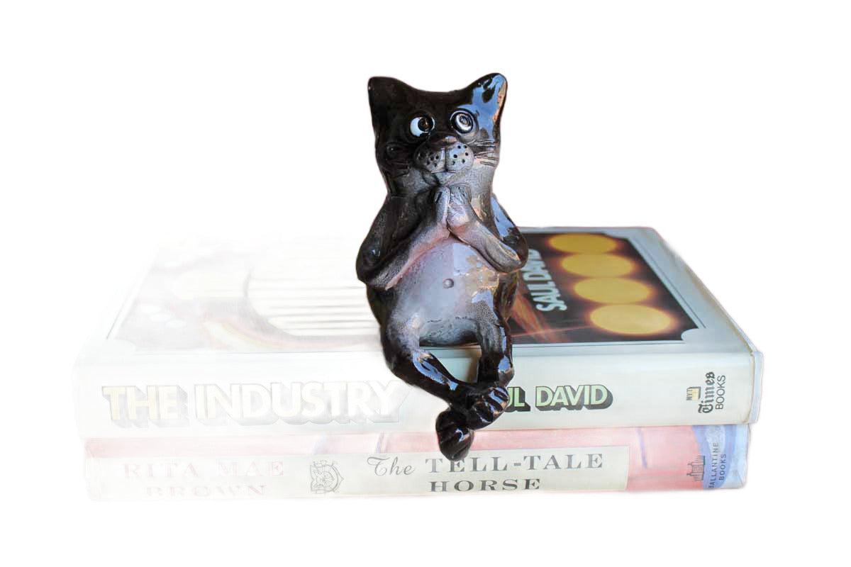Ceramic Sitting Cat Figurine