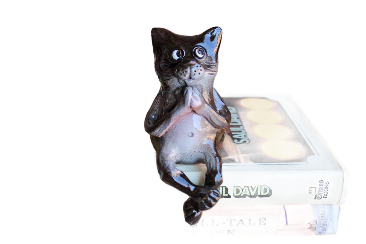Ceramic Sitting Cat Figurine