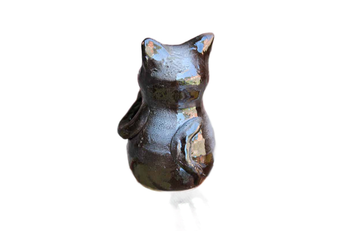 Ceramic Sitting Cat Figurine