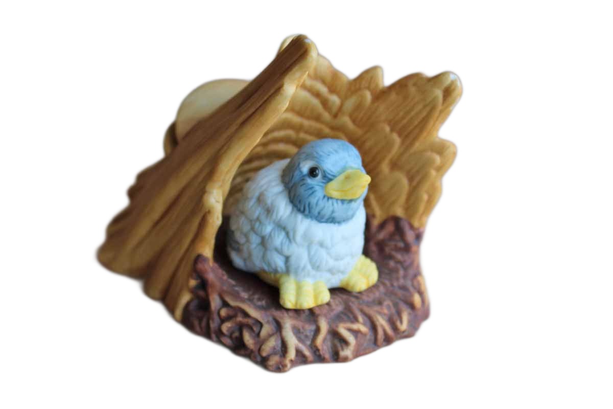 Franklin Porcelain Woodland Surprises 2-Piece Bluebird with Branch