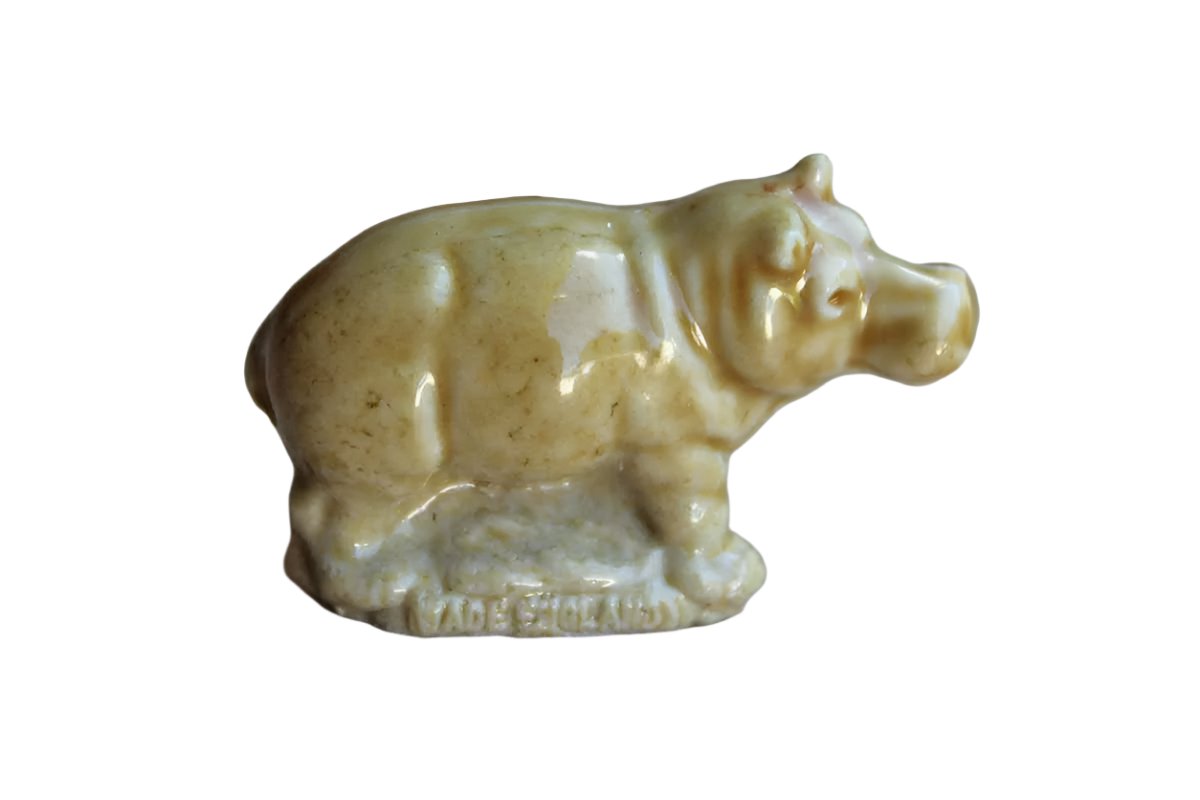 Wade (England) Red Rose Tea Porcelain Hippopotamus Whimsy
