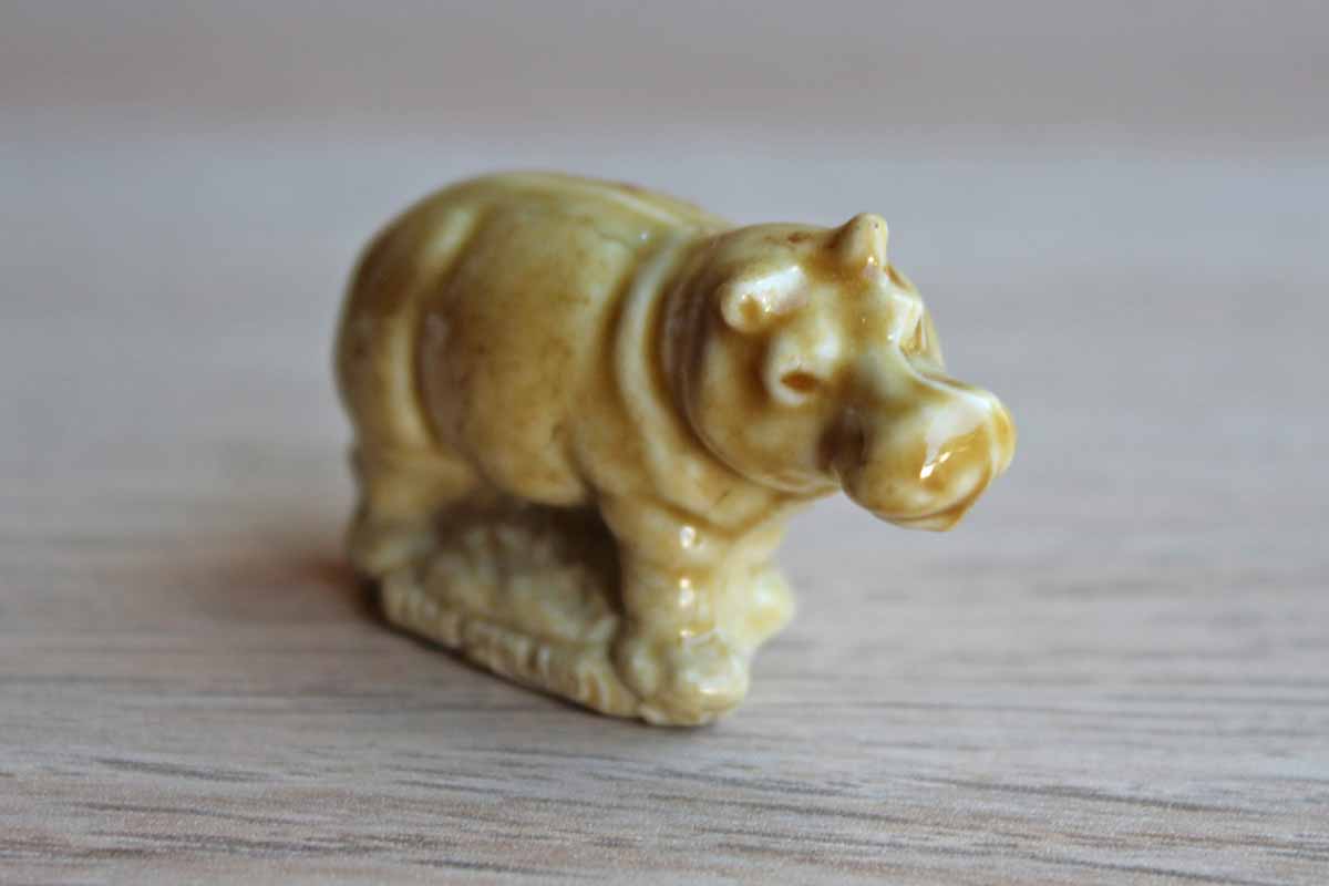 Wade (England) Red Rose Tea Porcelain Hippopotamus Whimsy