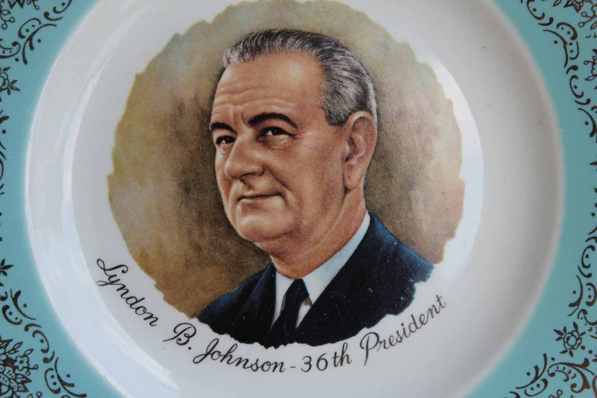 Lyndon B. Johnson 36th President Collector's Trinket Dish