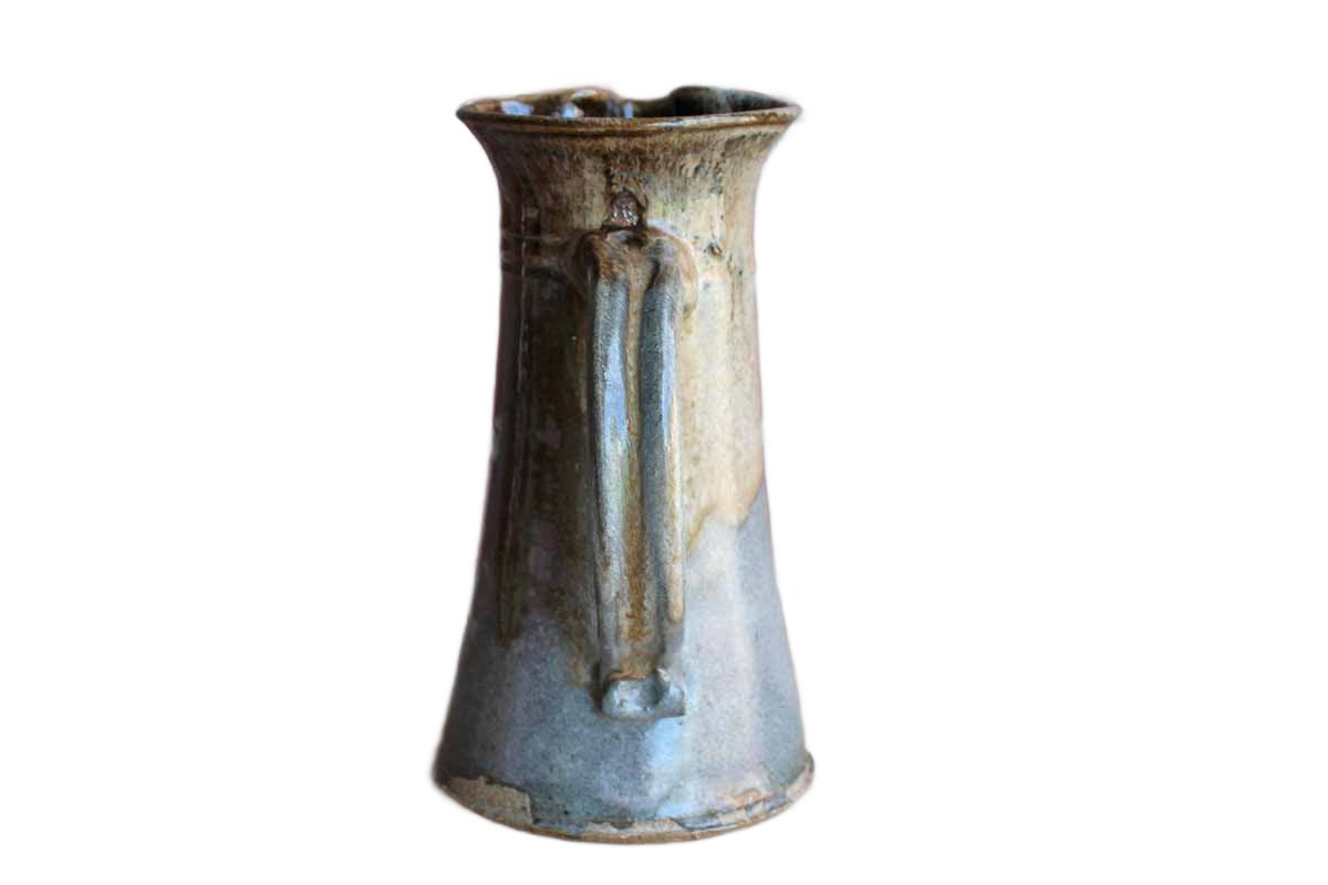 Organically Shaped Earthenware Water Pitcher Made in 1973