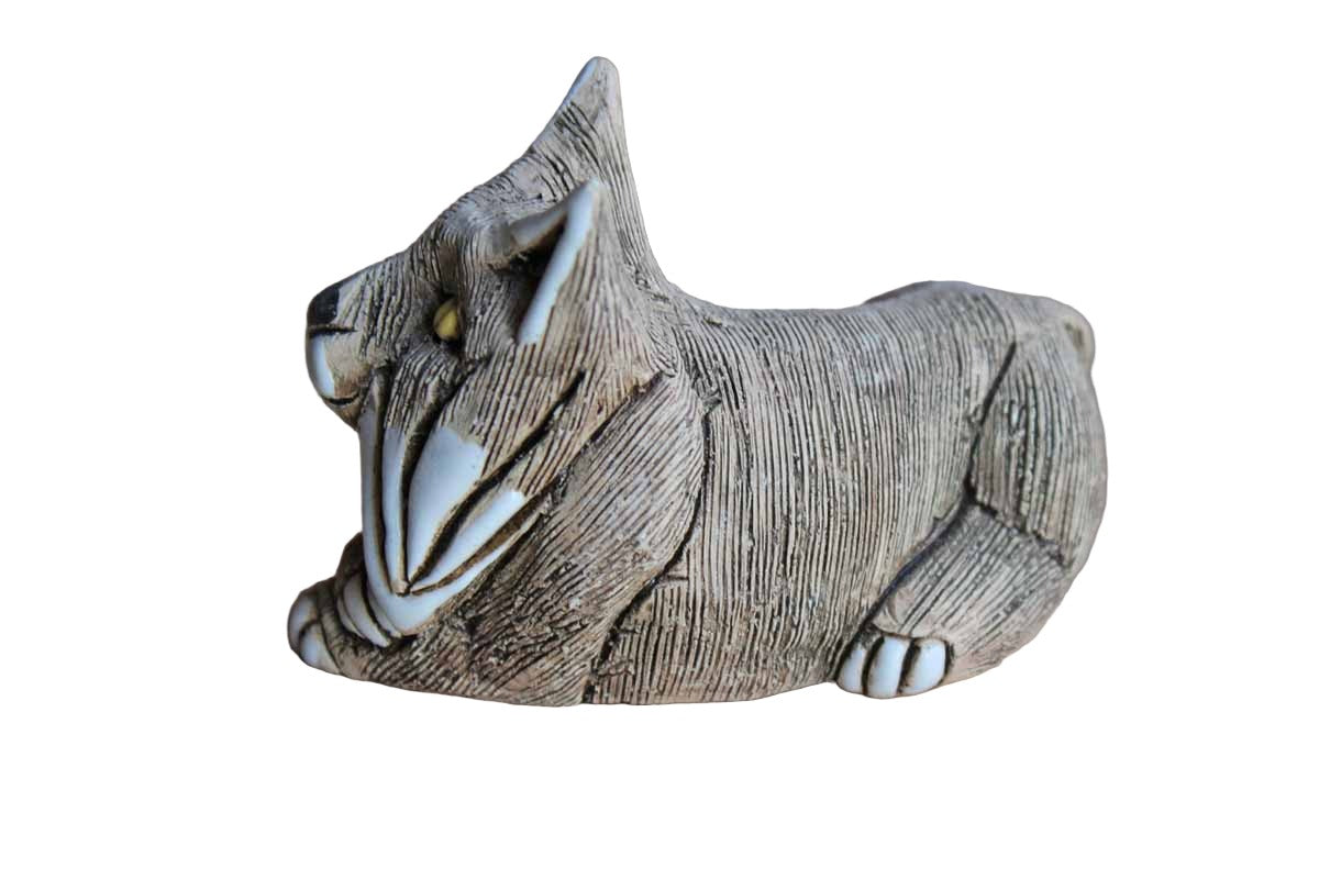 Handmade Ceramic Wolf Figurine