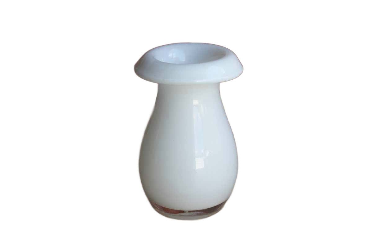 White and Clear Glass Bud Vase