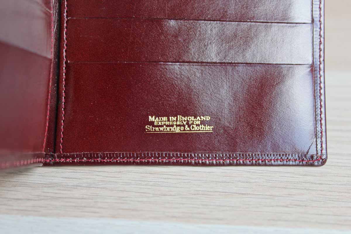 Brown Leather Bifold Credit Card Wallet from Strawbridge & Clothier