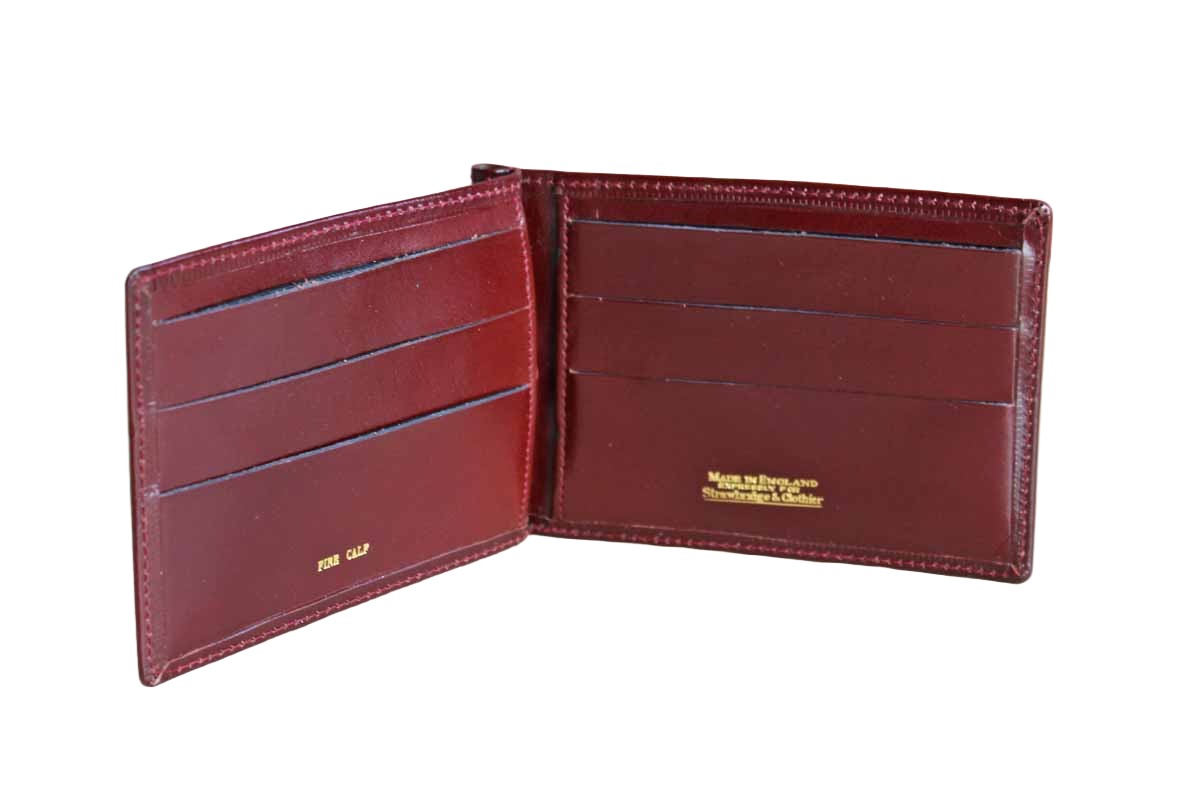 Brown Leather Bifold Credit Card Wallet from Strawbridge & Clothier