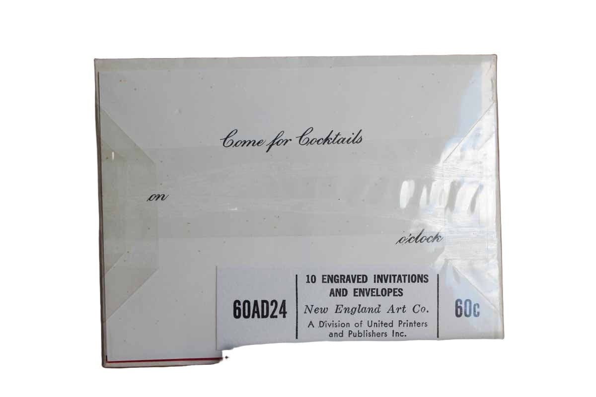 New England Art Co. Engraved Party Invitations, Set of 20