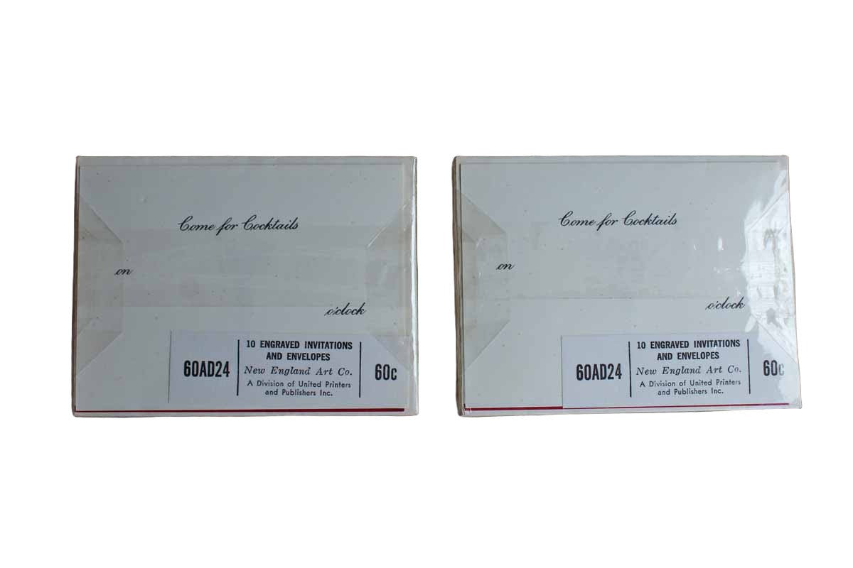 New England Art Co. Engraved Party Invitations, Set of 20