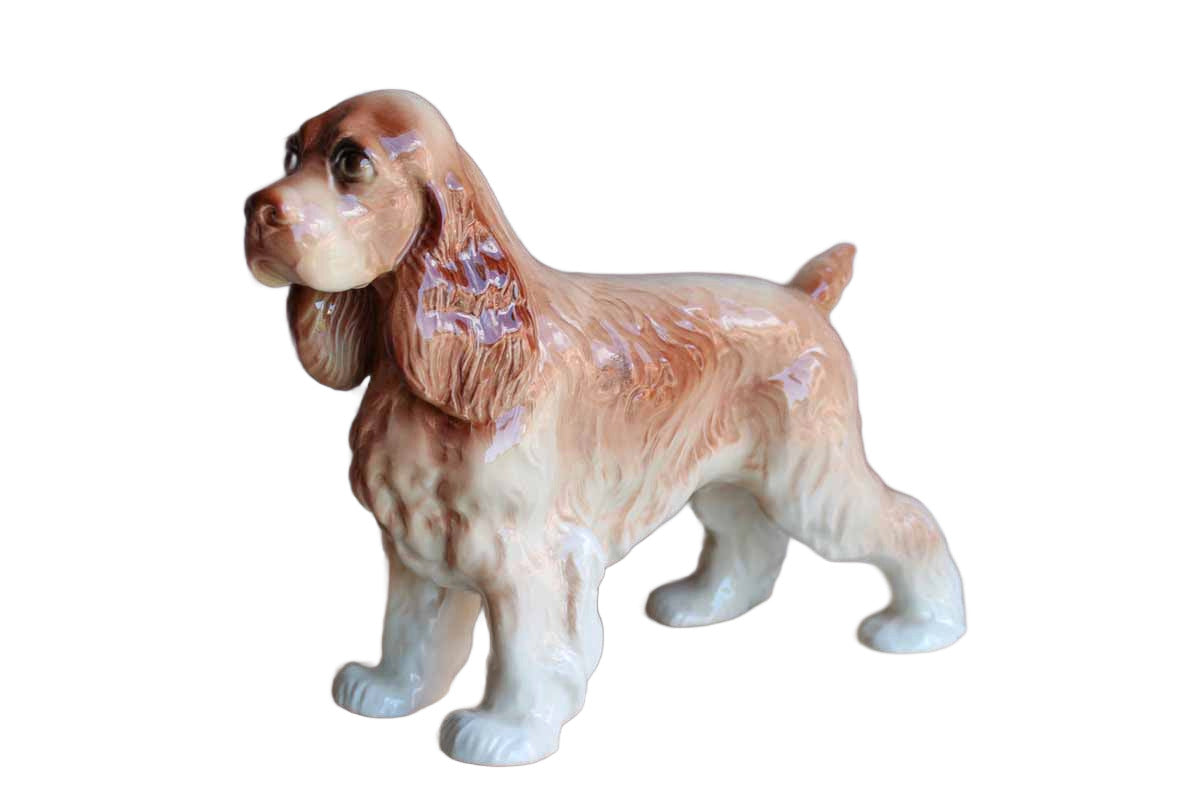 Large Ceramic Cocker Spaniel Statue