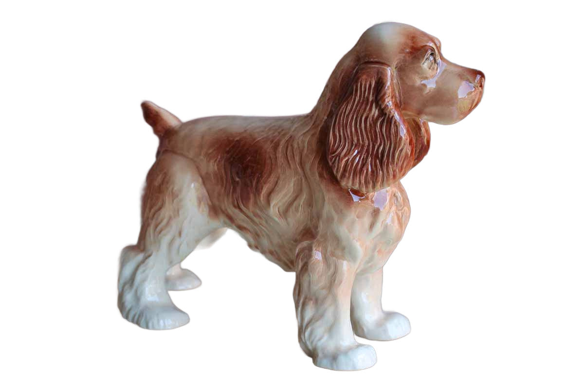 Large Ceramic Cocker Spaniel Statue