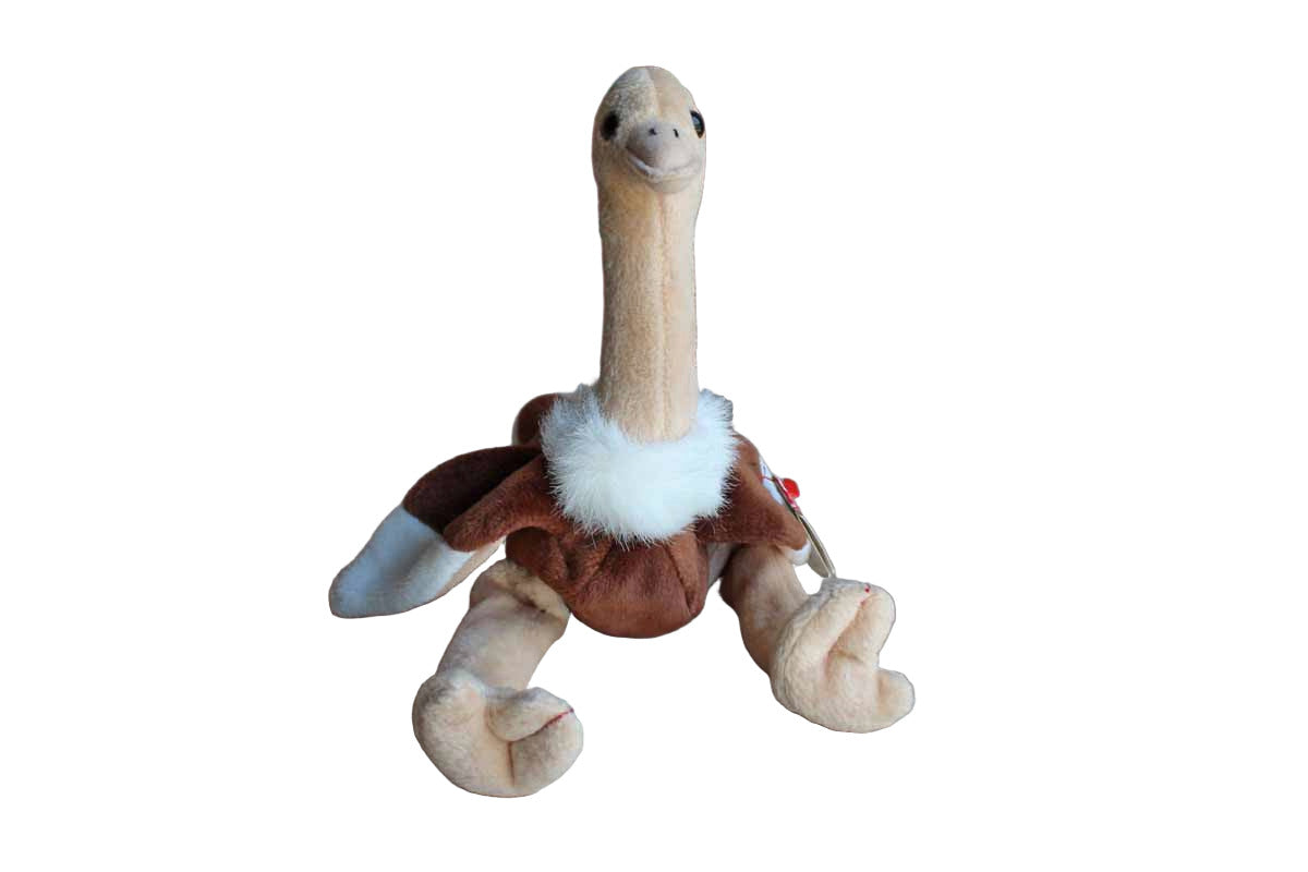 Ty Inc. (Illinois, USA) 1998 Stretch the Ostrich Beanie Buddy (Larger than a Beanie Baby)