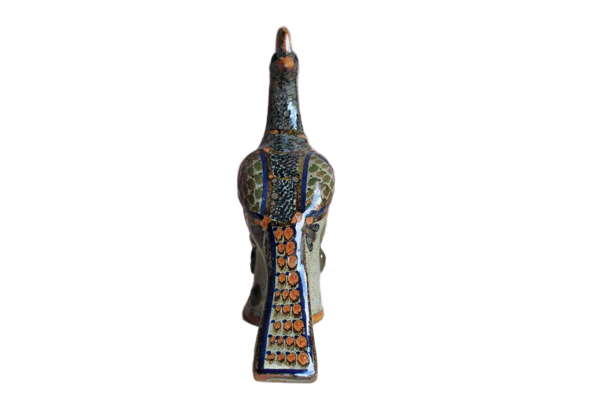 Tonala Mexico Large Stoneware Bird Figurine
