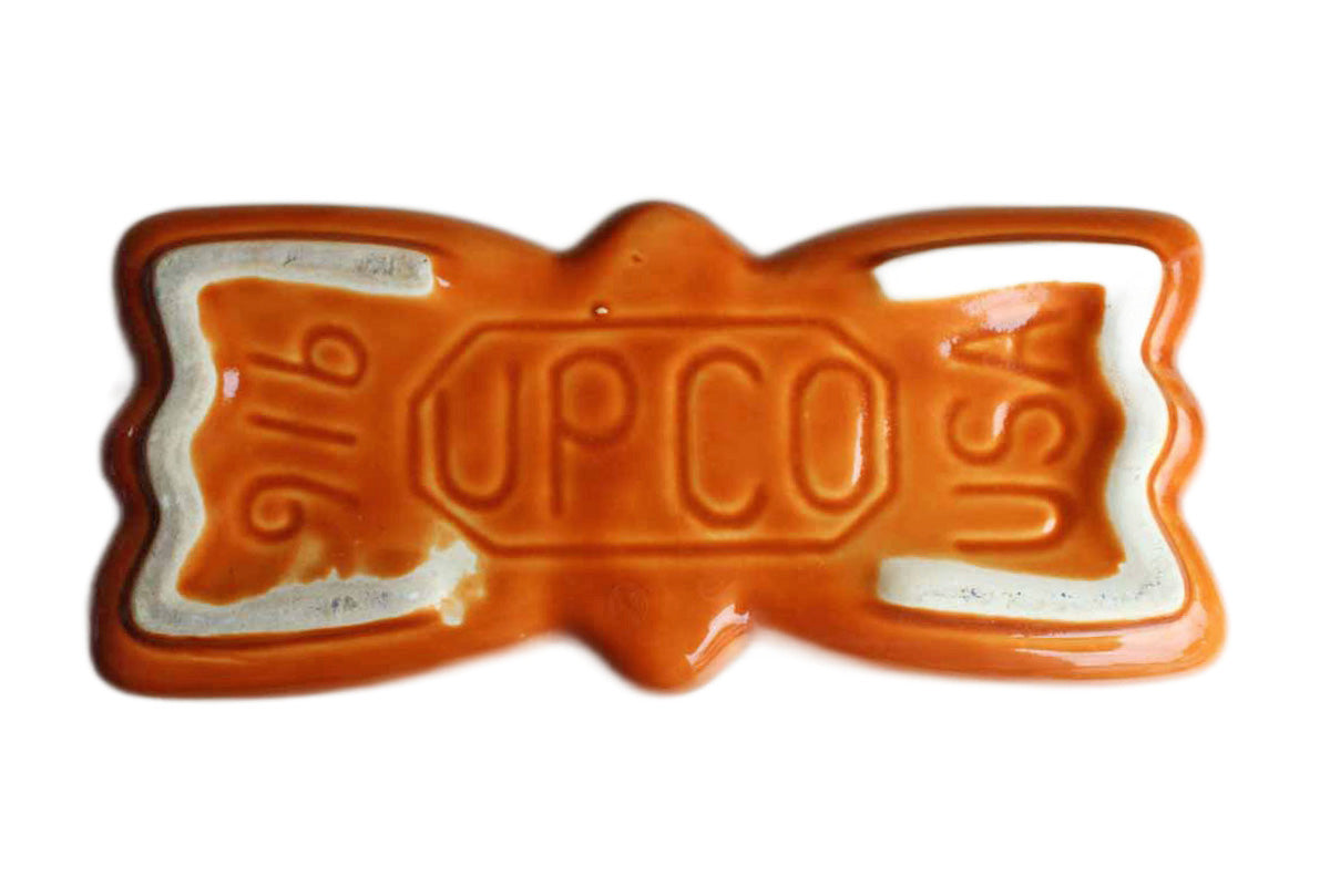Ungemach Pottery (Ohio, USA) Orange Glazed Ceramic Bowtie Planter
