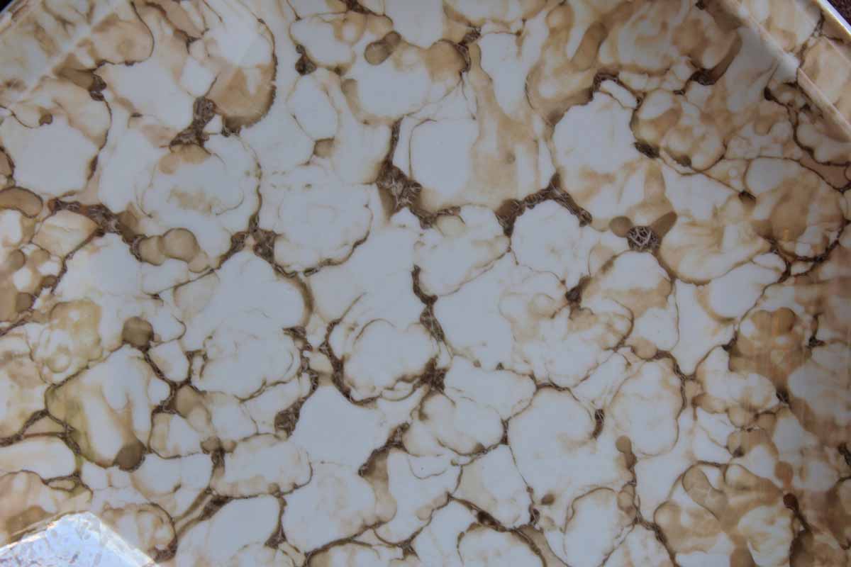 Georges Briard (USA) 11 3/8" Brown Marble Ware Octagonal Chop Plate