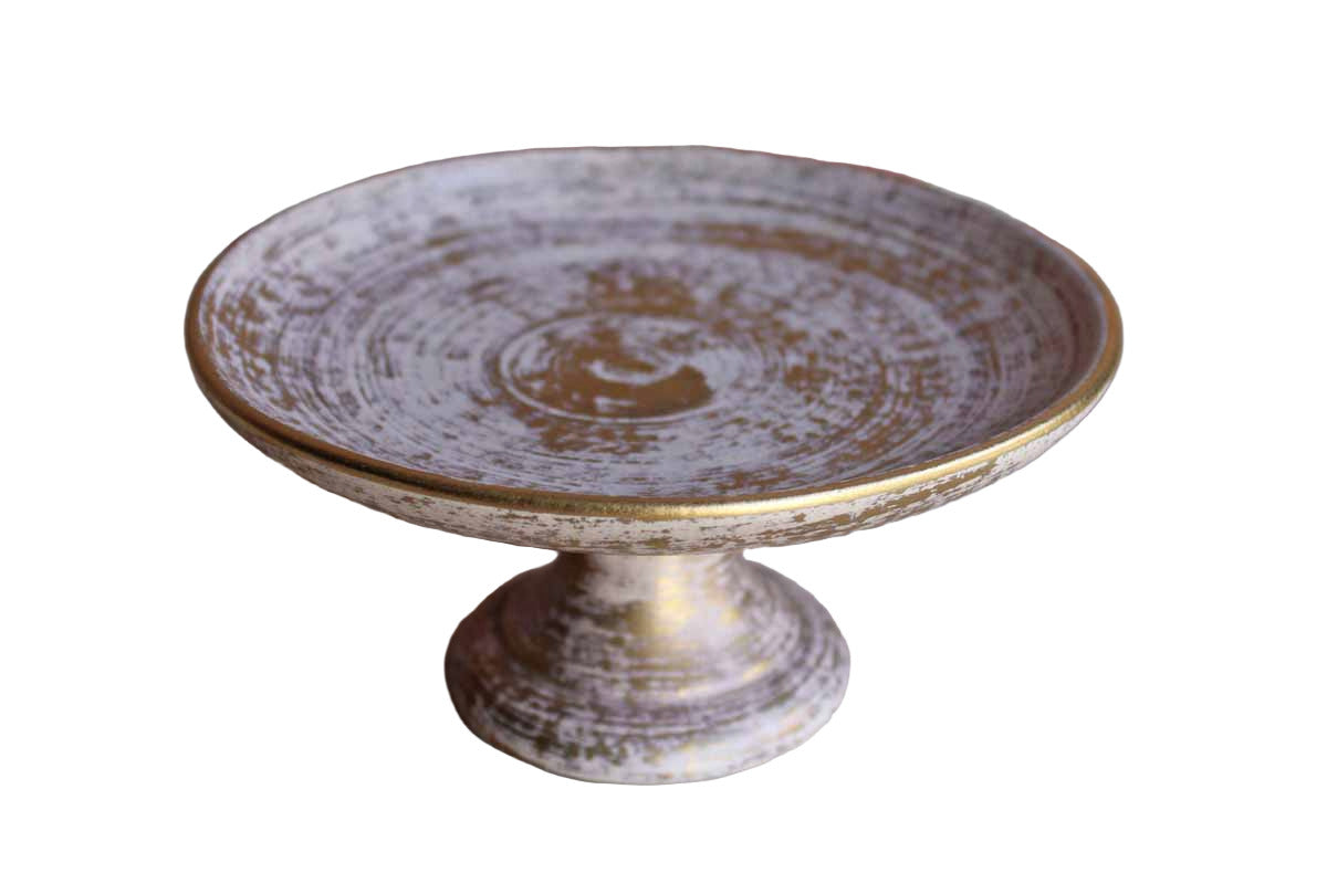 Royal Haeger Potteries (Illinois, USA) 22K Gold Tweed Pedestal Stand