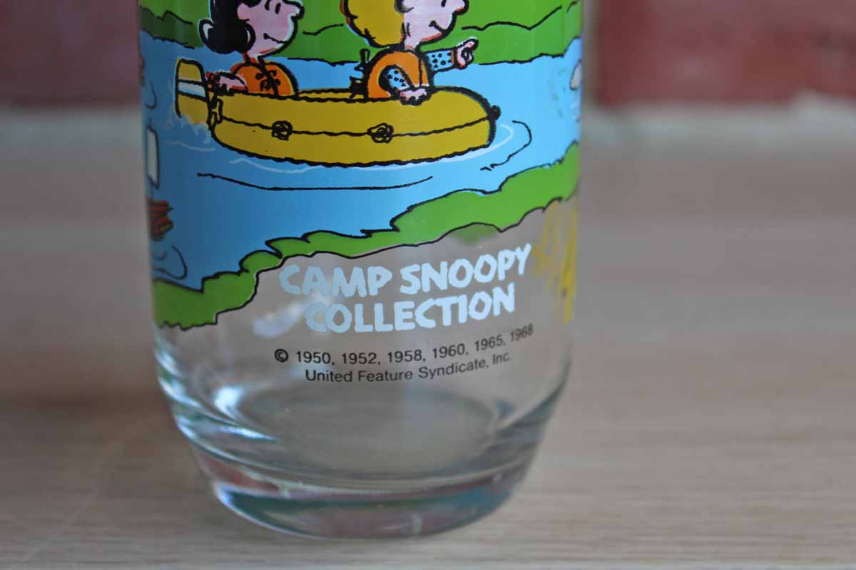 Camp Snoopy "Rats! Why is Having Fun Always So Much Work?” Glass